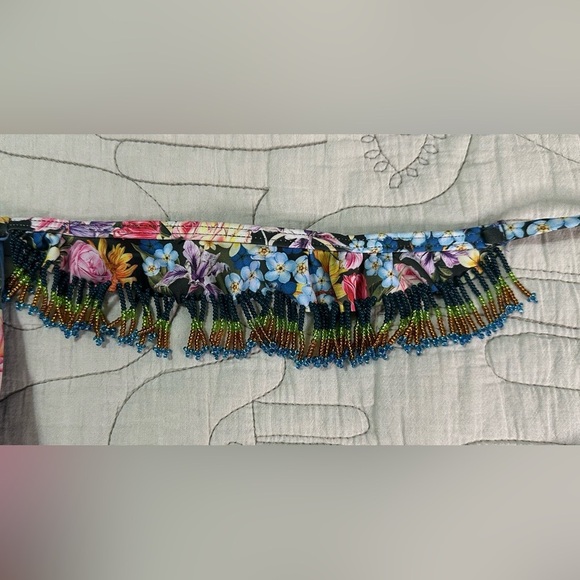 Agua Bendita Rosie Dreamin Bikini Top NWT Size M Beaded Straps - Picture 8 of 12